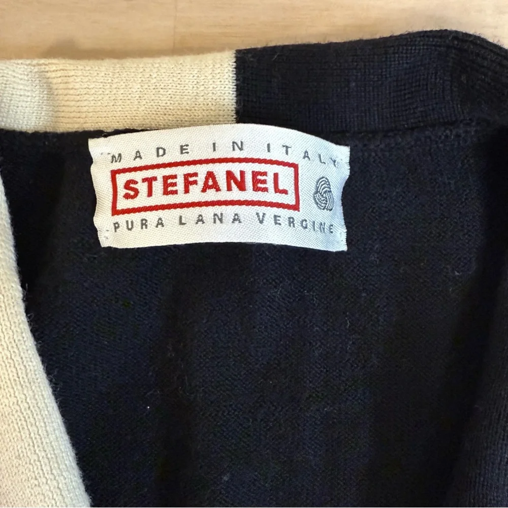Stefanel Black and Cream‎ Cardigan - Picture 2 of 10